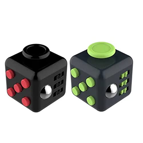 Juguete Cubo FidgetToys mágico,cube Anti-ansiedad Anti-Stress Cube FidgetToy para niños,Adolescentes y Adultos Stress Reliever (Pack de 2)