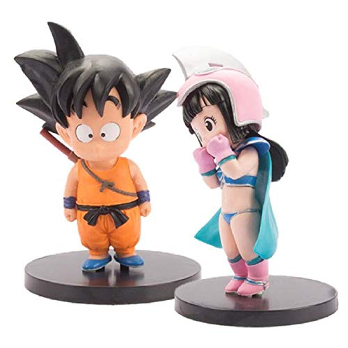 Juguete De Anime2 Piezas Dragon Ball Z Figuras De Anime Goku Chichi Figura De PVC Lindo Bebé Goku Q.Ver Muñecas Niños Juguetes 16-18Cm