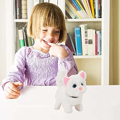 Juguete de Gatita Interactiva, Gatito Peluche Electrónico Gato Interactivo Puede Caminar y Maullar, Furreal Friends Gatito Gato Juguete Regalo para Bebé Niños