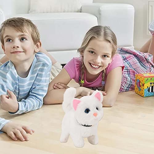 Juguete de Gatita Interactiva, Gatito Peluche Electrónico Gato Interactivo Puede Caminar y Maullar, Furreal Friends Gatito Gato Juguete Regalo para Bebé Niños