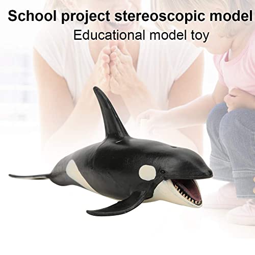 Juguete de la figura de la orca, regalo de modelo de animal marino marino de plástico sólido realista para criaturas de la vida animal prehistóricas regalo para fiesta de niño y niña