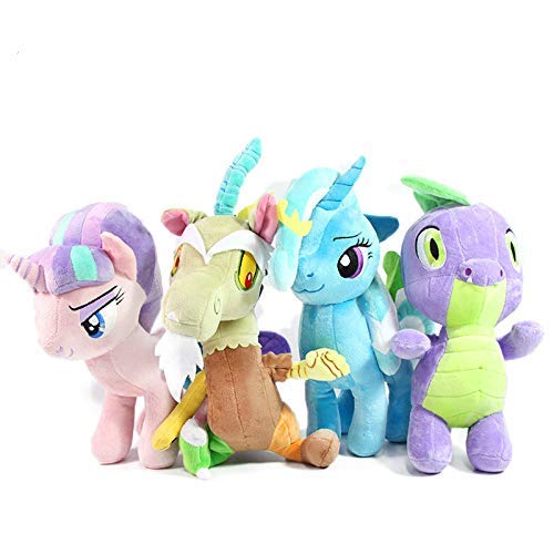 Juguete De Peluche 4Pcs 30-33Cm Pony Toys La Amistad Es Mágica Starlight Glimmer Trixie Spike Discord Peluche De Juguete