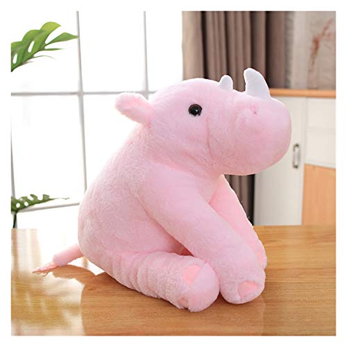 Juguete de peluche Muñecas de rinoceronte de dibujos animados Rinoceronte Rinoceronte Rhinoceros Rinoceronte Peluche Muñeca Juguete Bebé Durmiente Muñeca Decoración de la habitación regalo de cumpleañ