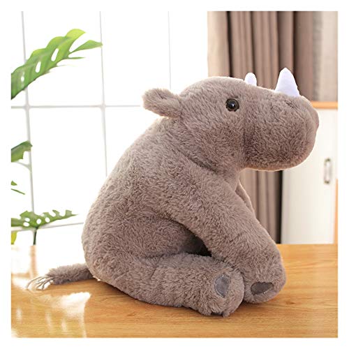 Juguete de peluche Muñecas de rinoceronte de dibujos animados Rinoceronte Rinoceronte Rhinoceros Rinoceronte Peluche Muñeca Juguete Bebé Durmiente Muñeca Decoración de la habitación regalo de cumpleañ