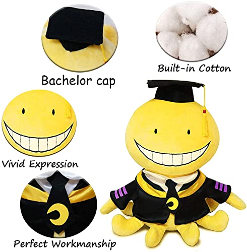 Juguete de peluche para el aula, pulpo divertido Koro Sensei, muñeca de peluche Plushie para aficionados al anime niños (tipo 1, 30 cm)