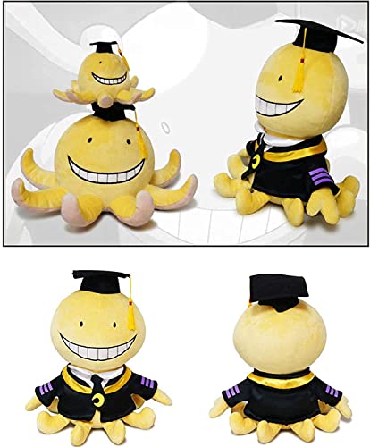 Juguete de peluche para el aula, pulpo divertido Koro Sensei, muñeca de peluche Plushie para aficionados al anime niños (tipo 1, 30 cm)