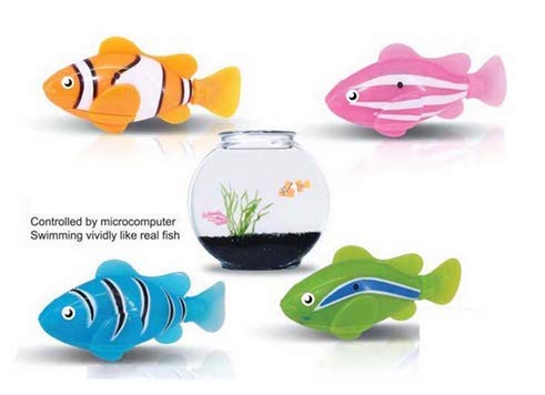 Juguete electrónico realista mini robótico pescado natación robots pescado para niños 4pcs