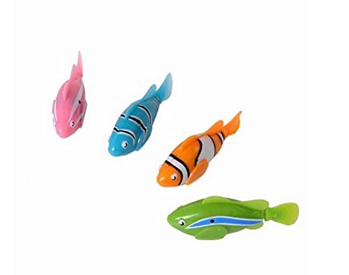 Juguete electrónico realista mini robótico pescado natación robots pescado para niños 4pcs