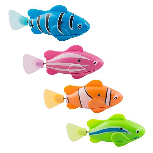 Juguete electrónico realista mini robótico pescado natación robots pescado para niños 4pcs