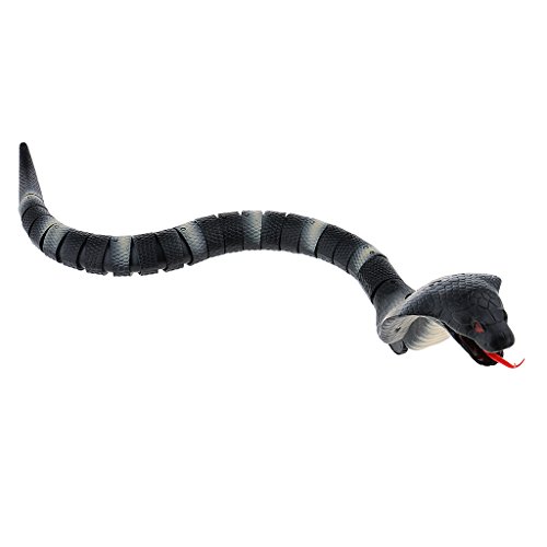 Juguete Serpiente de Cascabel Modelo de Control Remoto Juguete de Truco Broma - Negro