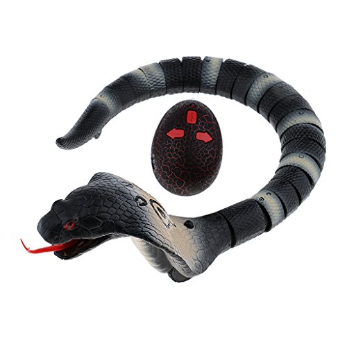 Juguete Serpiente de Cascabel Modelo de Control Remoto Juguete de Truco Broma - Negro