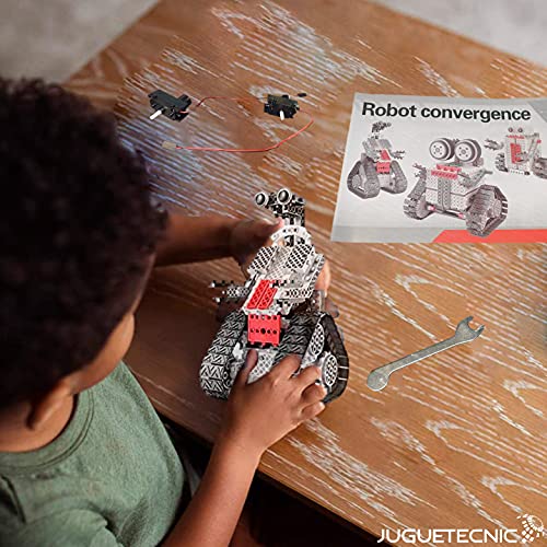 JUGUETECNIC │ Kit de Robots 4 en 1 | Robótica Stem teledirigidos para Montar │ Juguetes de construcción para niños │ 233 Piezas