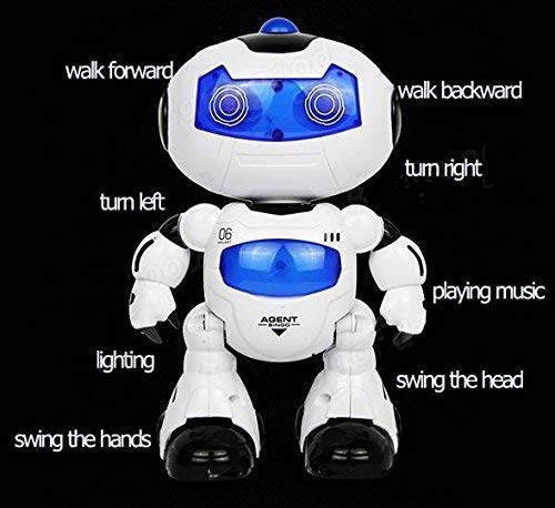 JUGUETECNIC Robot Teledirigido Interactivo Agent Bingo ¡Baila, Canta y Gira la Cabeza! | Efectos Luces y Sonido Electronico | Toy Robot Programable Juguete Infantil Regalo para Niños