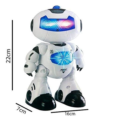 JUGUETECNIC Robot Teledirigido Interactivo Agent Bingo ¡Baila, Canta y Gira la Cabeza! | Efectos Luces y Sonido Electronico | Toy Robot Programable Juguete Infantil Regalo para Niños