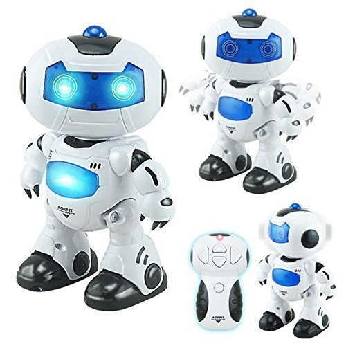 JUGUETECNIC Robot Teledirigido Interactivo Agent Bingo ¡Baila, Canta y Gira la Cabeza! | Efectos Luces y Sonido Electronico | Toy Robot Programable Juguete Infantil Regalo para Niños