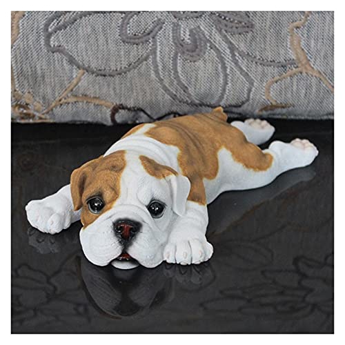 Juguetes Blandos Bulldog Realista simulación Juguete acostado y durmiendo Bulldog Cachorro figurilla como una Estatua de la Vida Francia-Home Garden Juguetes de Peluche Ylcxdm (Color : C)