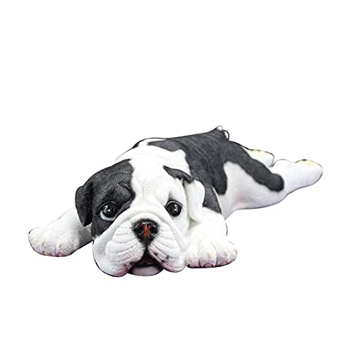 Juguetes Blandos Bulldog Realista simulación Juguete acostado y durmiendo Bulldog Cachorro figurilla como una Estatua de la Vida Francia-Home Garden Juguetes de Peluche Ylcxdm (Color : C)