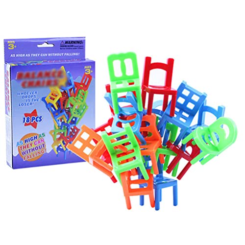 Juguetes de equilibrio Sillas de plástico-Sillas de equilibrio Juego de apilamiento Inteligencia multijugador Juego de equilibrio Silla en silla Sillas apilables Juego de torre para fiestas familiares