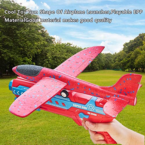 Juguetes de lanzamiento de aviones, juguete de avión de catapulta, juguete de avión para niños, modelo de expulsión de un clic, juego de disparos de avión de espuma con un avión grande, 7 5 balas sua