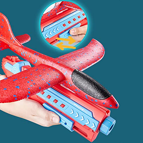 Juguetes de lanzamiento de aviones, juguete de avión de catapulta, juguete de avión para niños, modelo de expulsión de un clic, juego de disparos de avión de espuma con un avión grande, 7 5 balas sua