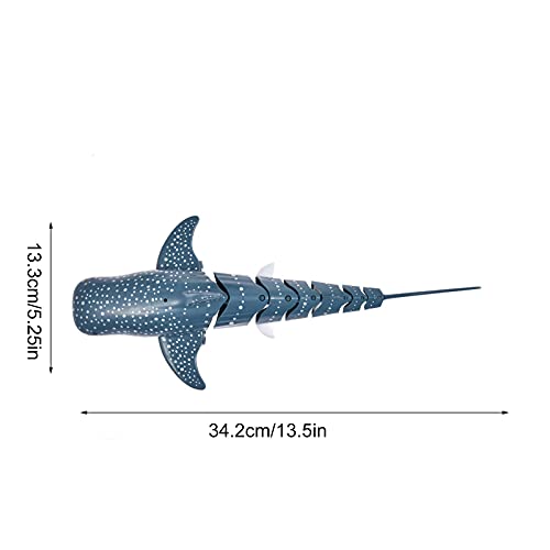 Juguetes De Piscina Niño Adulto Piscina Juguete Teledirigido Del Tiburón Ballena, Relación 1:18 Alta Simulación Motor Doble Carga USB Juguete De Barco Teledirigido-13,5 X 5,25 Pulgadas