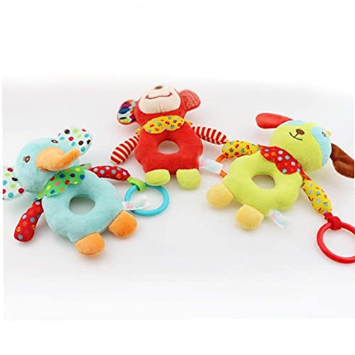 Juguetes de saqueador de bebé, Juguetes de Cochecito Infantil Colorido Juguetes para automóviles Lavables, Juguetes para Colgar para niños para Cuna con Anillo de traqueteo, Espejo