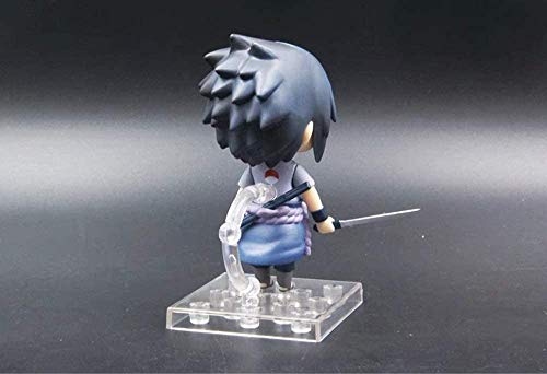 Juguetes modelo Carácter Naruto Uchiha Sasuke Q versión Nendoroid intercambiable cara móvil Figura PVC juego de dibujos animados animado regalos Modelo estatua figura de juguete coleccionables Decorac