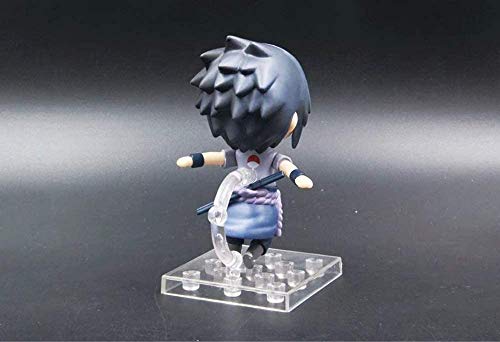 Juguetes modelo Carácter Naruto Uchiha Sasuke Q versión Nendoroid intercambiable cara móvil Figura PVC juego de dibujos animados animado regalos Modelo estatua figura de juguete coleccionables Decorac