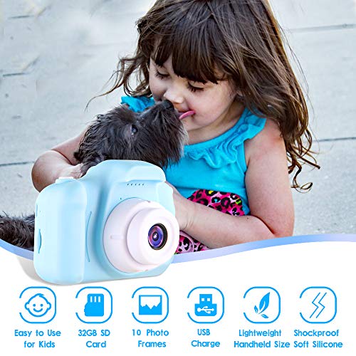 Juguetes para Niños Cámara Digital para Niñas de 3 a 7 Años, NINE CUBE 2.0" HD Video Cámara Infantil,Regalos Ideales de Cumpleaños de para Niños y Niñas de 3 4 5 6 7 Años con Tarjeta TF 32 GB