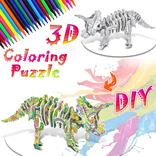 Juguetes para niños de 4 a 12 años para niñas y niñas, 3D puzzle para colorear artes y oficios para niños de 5 a 6 7 caballos, regalo para niñas 8 9 10 años regalos de cumpleaños (Estilo 1)