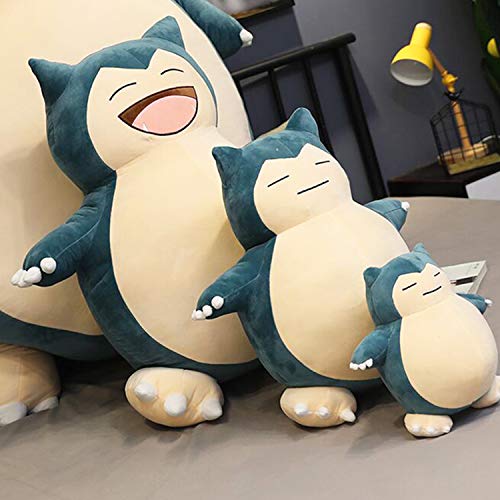 Jumbo Snorlax Plush 50cm Kabigon Soft Toy Animal Almohada Muñeca Sufrió Abrazando Almohada Figura Mullida Regalo para Niños (Small Mouth-50cm)