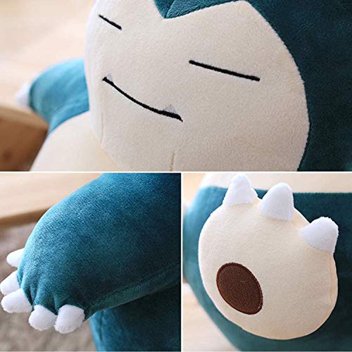 Jumbo Snorlax Plush 50cm Kabigon Soft Toy Animal Almohada Muñeca Sufrió Abrazando Almohada Figura Mullida Regalo para Niños (Small Mouth-50cm)