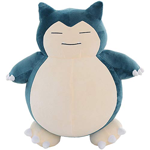 Jumbo Snorlax Plush 50cm Kabigon Soft Toy Animal Almohada Muñeca Sufrió Abrazando Almohada Figura Mullida Regalo para Niños (Small Mouth-50cm)