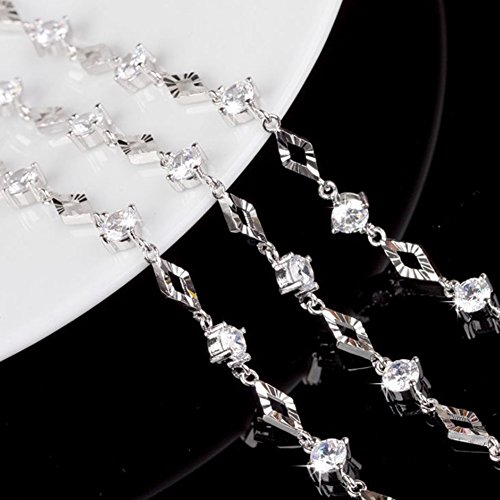 JUNGEN Pulsera de Plata de Elegante con Circón de Cristal para Mujeres niñas Accesorios de joyería Moda