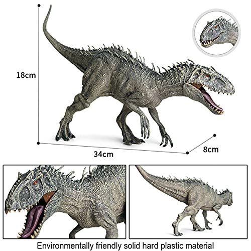 Jurassic Indominus Rex Dinosaurio Figuras de acción de Juguete, Boca Abierta Dinosaurio Mundo Animales Modelo Chico Juguete Regalo, Dinosaurio cumpleaños Fiesta Suministros