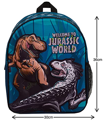 Jurassic World Mochila T-Rex para niños, mochila de dinosaurio para niños, mochila de regreso a la escuela, bolsa de almuerzo