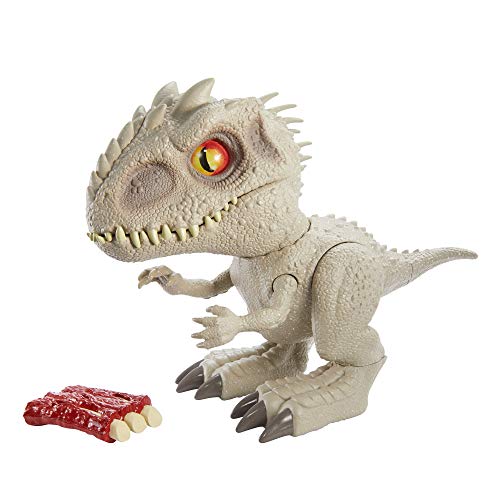 Jurassic World Spinosaurus Masticador Dinosaurio Articulado, Figura De Juguete para Niños + Feeding Frenzy Indominus Rex, Mini Dinosaurios De Juguete para Niños Y Niñas + 4 Años (Mattel Gmt90)