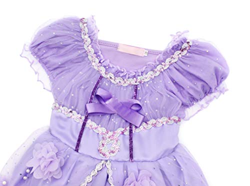 Jurebecia Las niñas se Visten Princesa Traje de Sofia Vestidos de Fiesta para niños Outfit Childs Vestido de Cosplay de cumpleaños de Halloween