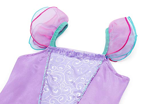 Jurebecia Mermaid Costume Niñas Vestir Fiesta de Lujo Cumpleaños Cosplay Dress Niños Vestidos 3-4 Años Rosa