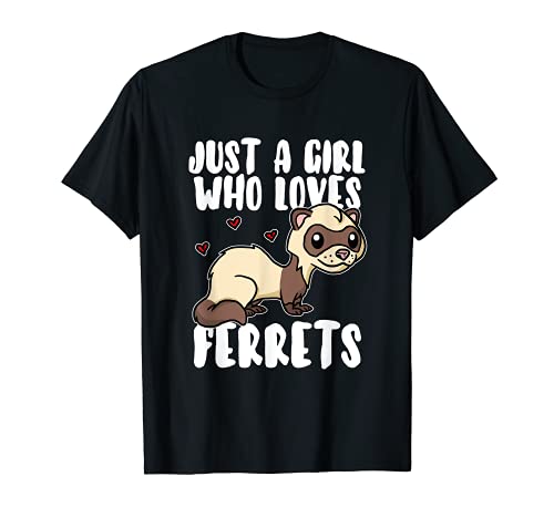 Just A Girl Who Loves Ferrets Disfraz De Comadreja Hurón Camiseta