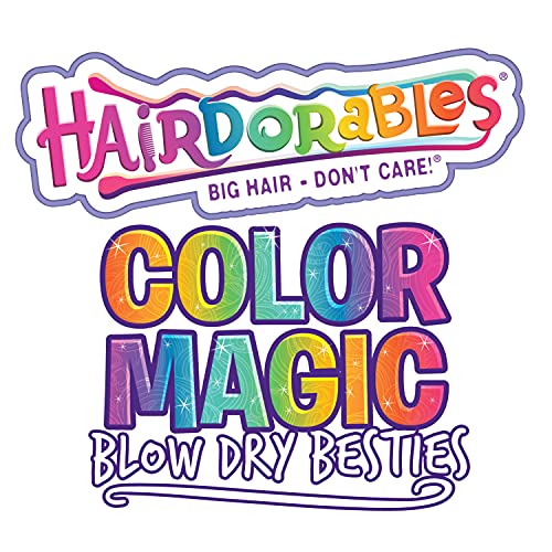 Just Play Hairdorables Collectible Doll Color Magic Blow Dry Besties Series 6, los estilos y los colores de la caja pueden variar, cada uno se vende por separado