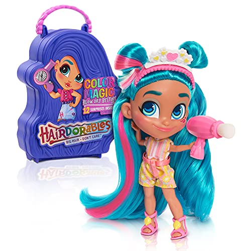 Just Play Hairdorables Collectible Doll Color Magic Blow Dry Besties Series 6, los estilos y los colores de la caja pueden variar, cada uno se vende por separado