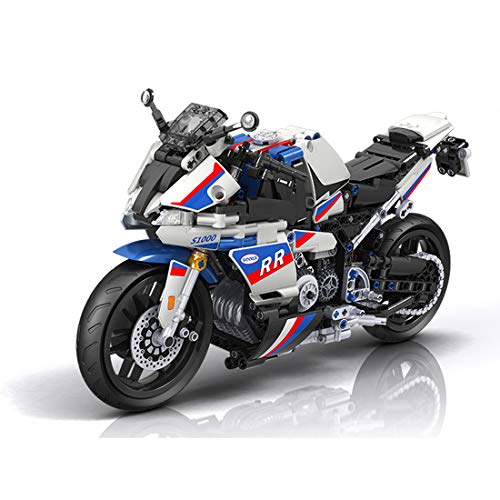 JYFLY Juego de construcción de moto para BMW S1000RR, juego de construcción de tecnología de carreras compatible con Lego Technic – 819 piezas