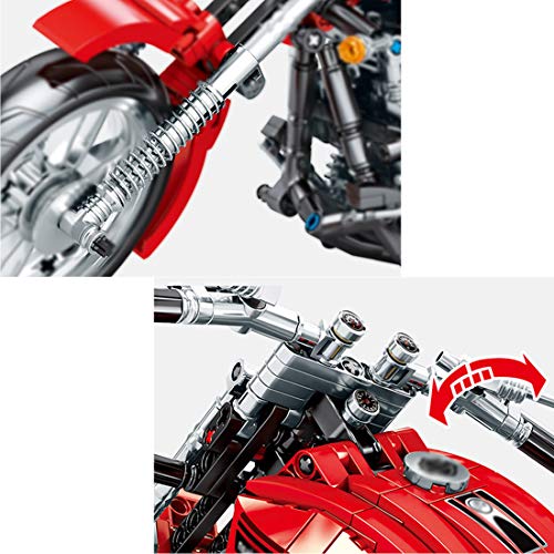 JYFLY Juego de construcción de moto para Harley, técnica de carreras, compatible con Lego Technic – 782 bloques de construcción