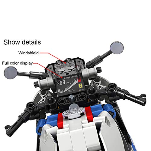 JYFLY Motocicleta técnica para BMW S1000RR, juego de construcción compatible con Lego Technic – 819 piezas