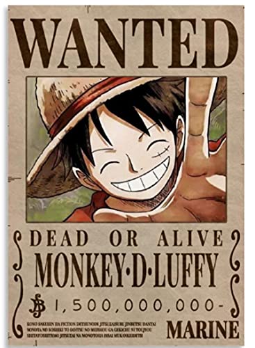 JYSHC Rompecabezas De Madera 1000 Piezas Anime One Piece Luffy Bounty Wanted Posters Juguetes para Niños Adultos Juego De Descompresión Gt243Kp