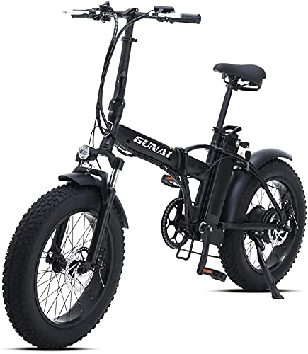 JYTFZD WENHAO Mountain Snow Electric Bicycle Bicycle Road Bike Bici de 20 Pulgadas Sistema de Frenos de Disco mecánico de Velocidad de Grasa 7 (Negro)