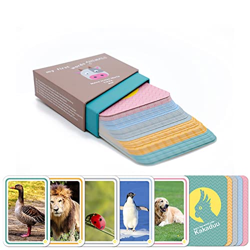 Kakaduu - Mis Primeras Palabras ANIMALES: 50 tarjetas con fotos de animales. El juego educativo Montessori para bebés y niños pequeños.