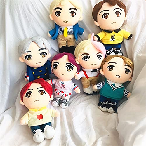 KANGDILE BTS Bangtan Boys Peluche Muñeca Juguete Estrellas Coreanas Jimin JIN Suga Jung Kook V Action Figure Toys Fans Regalos de cumpleaños for niños ( Color : J-Hope , Height : 25cm )