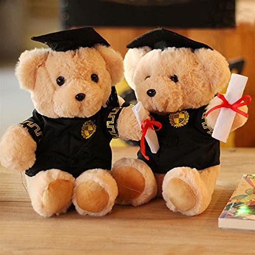 KANGDILE Osos de graduación con Gorra Negra, 2021 Regalo de graduación de 10 Pulgadas Muñecas de Peluche de Peluche de 10 Pulgadas, decoración de Regalo de graduación para Todos los niños